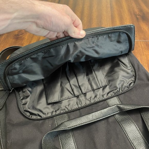 Jaanuu Black Leather Nursing Backpack main image 4